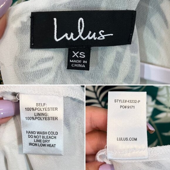 Lulus Give me a Print Green Palm Leaf Mini Shift Dress Size XS tropical vacay - Picture 8 of 8